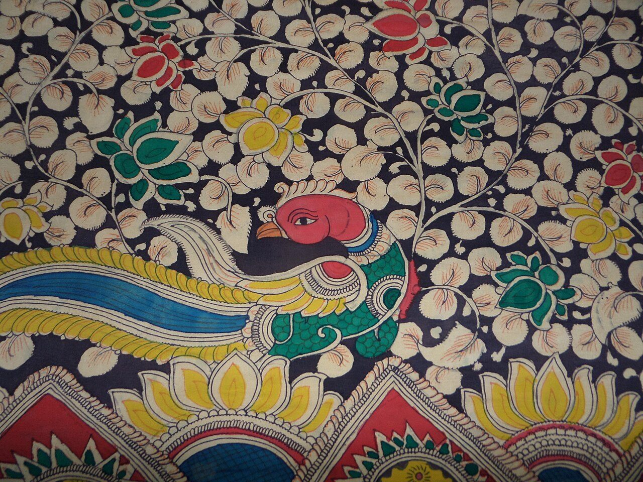 KALAMKARI HAND PAINTED CLOTH SRIKALAHASTI AP