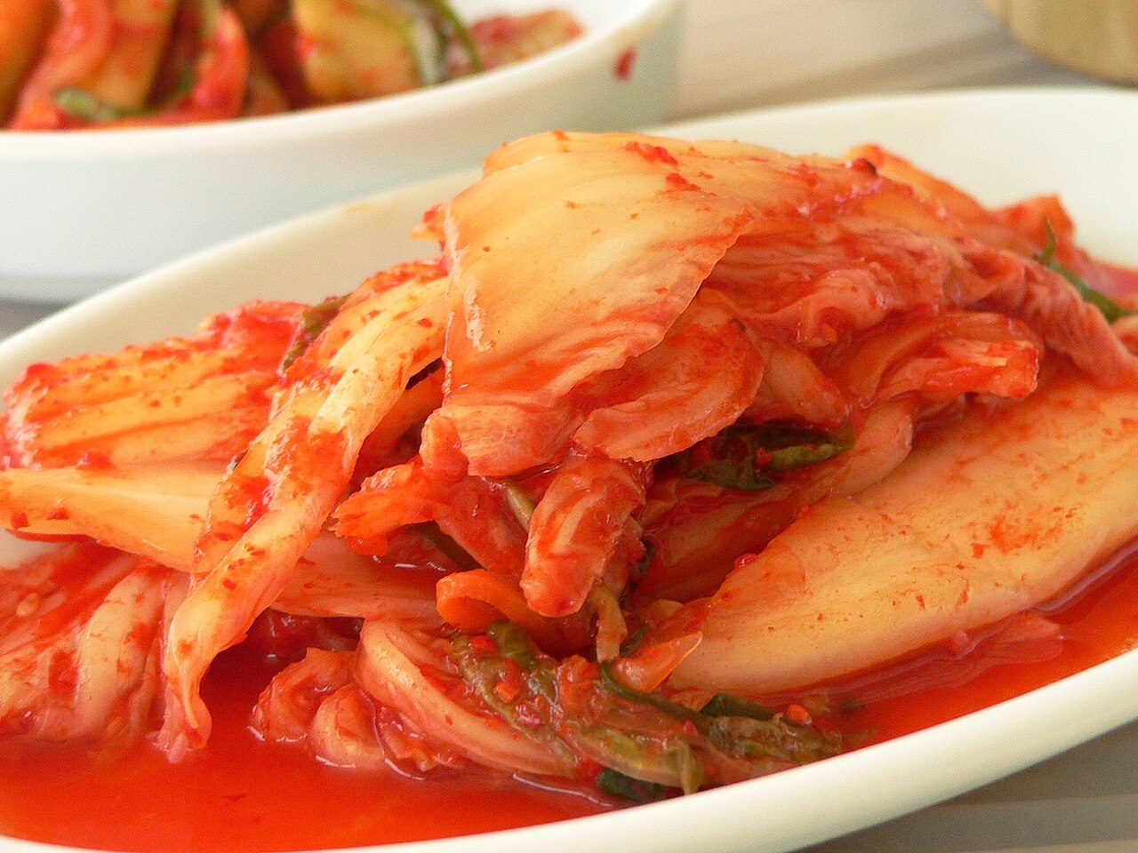 Gimchi , a very common side dish in Korea