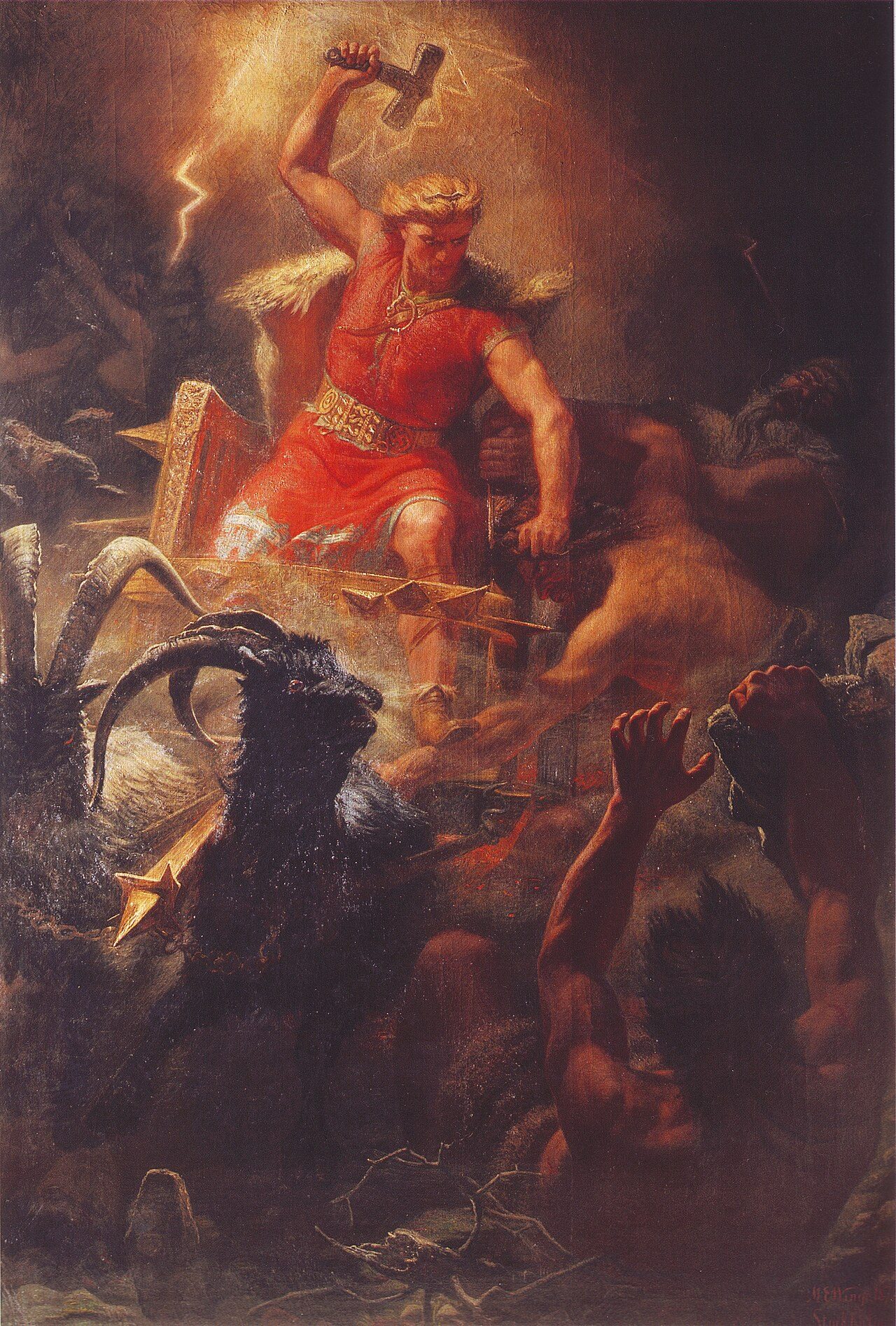Thor , the god of thunder in Norse mythology.