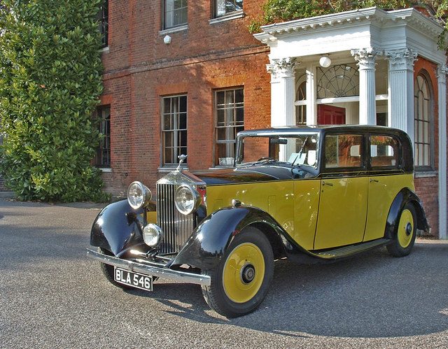 Yellow Rolls Royce, Capel Manor, Bulls Cross, Enfield